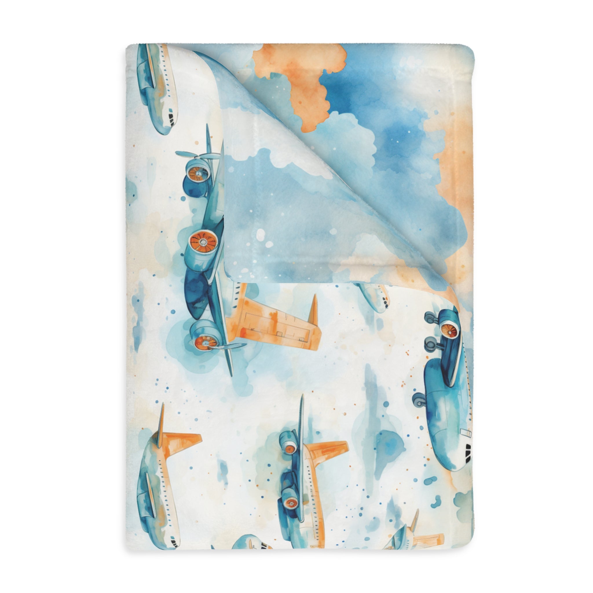 'Boy, Time Flies' Velveteen Kid Blanket